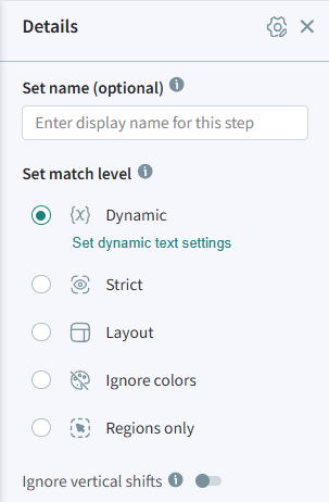Placeholder — recapture: match-level selector with Dynamic shown as default
