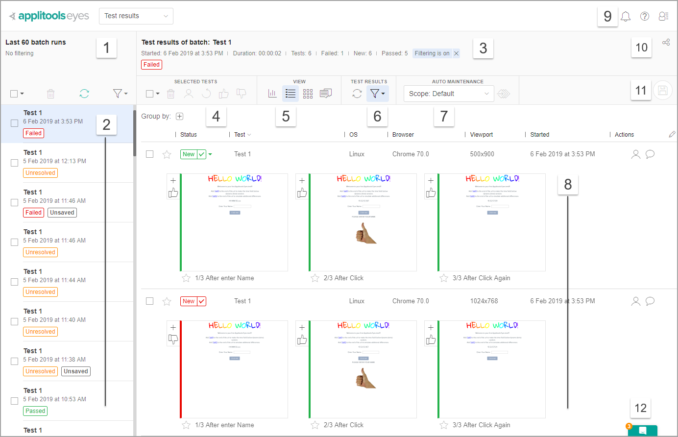 Test Manager Features