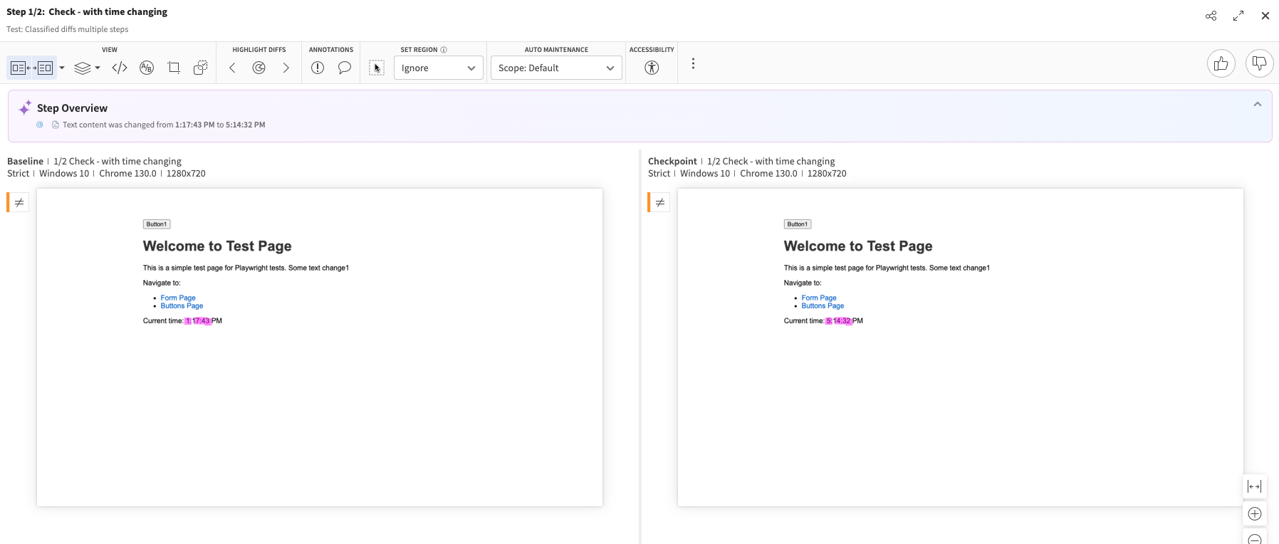 Step Overview banner on the Step Editor